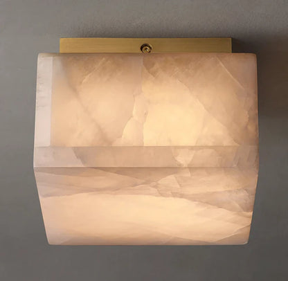 Lampadario moderno quadrato in marmo a filo