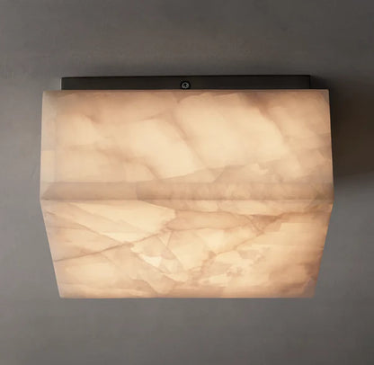 Lampadario moderno quadrato in marmo a filo