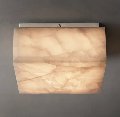 Lampadario moderno quadrato in marmo a filo