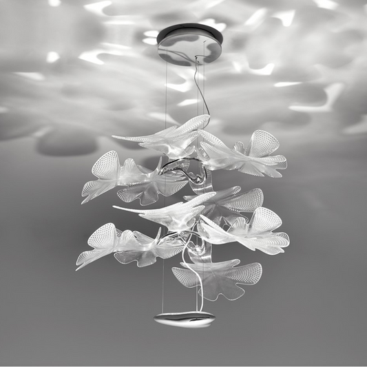 Modern Floating 2-tier Acrylic Leaves Chandelier