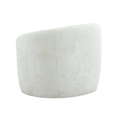 Shearling Armchair in White Color