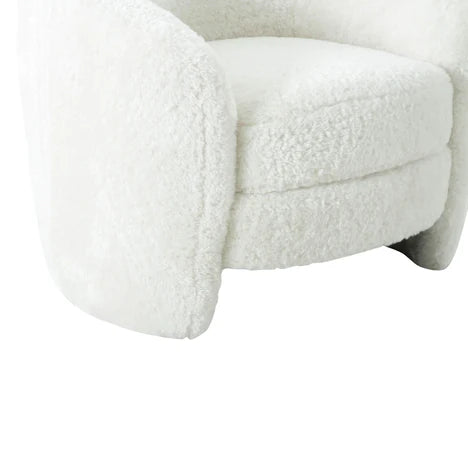 Shearling Armchair in White Color