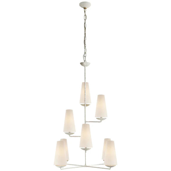 Vertical Chandelier in Bronze/Black/White Finish Color