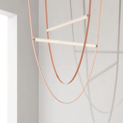 Lustre design en forme de U avec tube en verre à LED