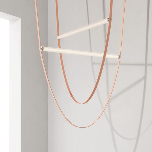 Lustre design en forme de U avec tube en verre à LED