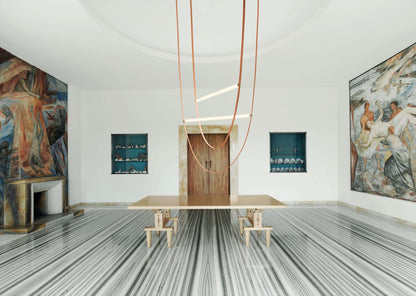 Lustre design en forme de U avec tube en verre à LED