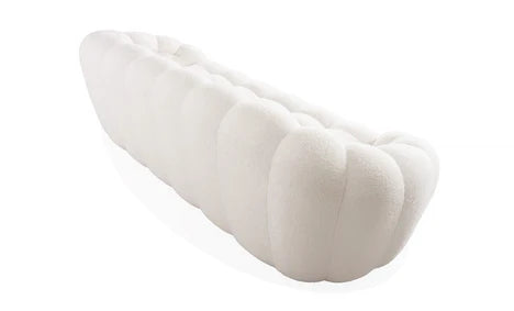 Fleece White Big Pumpkin Loveseat Sofa Chair