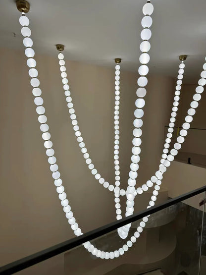 Modern Creative Acrylic Pearl Necklace Chandelier