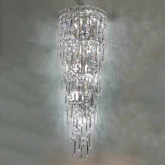 Modern Luxury Tiered Crystal Wall Lamp