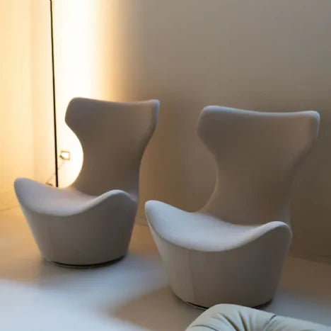 Modern Red Fabric Accent Chair