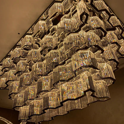 Modern Flush Mount Light Fixture/Chaneleir in Chrome Finish for Hallway/ Hotel Lobby/Dining Room