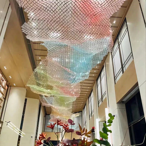 Lustre de plafond coloré personnalisé pour hôtel/restaurant/villa 