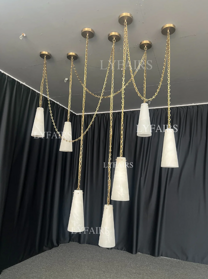 Customized Alabaster Cluster Chandelier for Living/Dining Room/Restaurant/Hotel