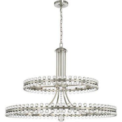 Modern 2/3 Ring Glass Ball Chandelier for Low-ceiling