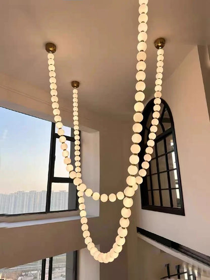 Modern Creative Acrylic Pearl Necklace Chandelier