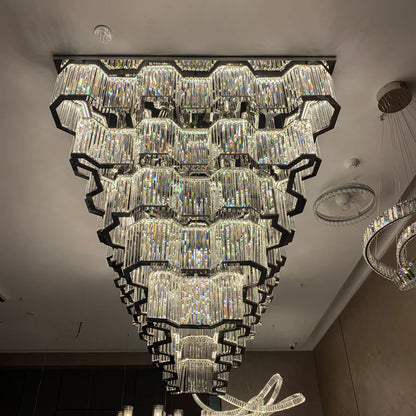 Modern Flush Mount Light Fixture/Chaneleir in Chrome Finish for Hallway/ Hotel Lobby/Dining Room