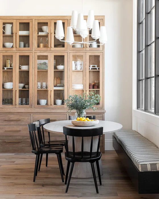 Vertical Chandelier in Bronze/Black/White Finish Color