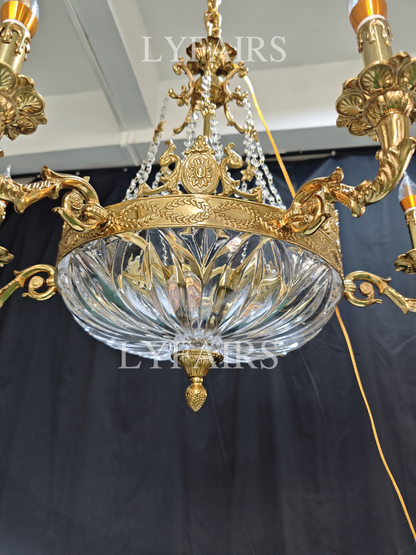 European Style Luxury Crystal Pendant Candle Chandelier for Living Room/Foyer/Entries/Hallway