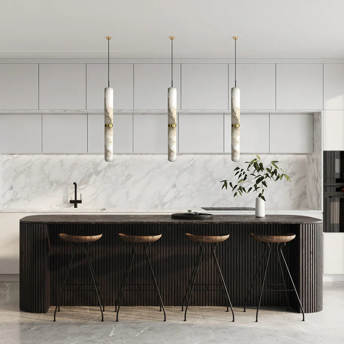 Modern Alabaster Pendant Light for Kitchen Island/Bedside