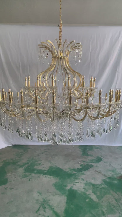 Traditional Classic Crystal Chandelier for Staircase/Foyer/Villa/High-ceiling Living Room