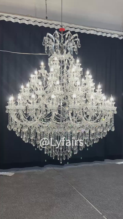 Extra Large Multi-tiered Candle Light Crystal Chandelier for Hotel/Restaurant