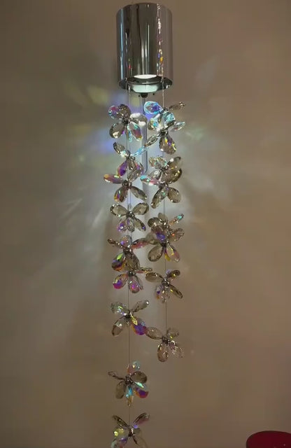 Modern Floating Flower Crystal Wall Sconces