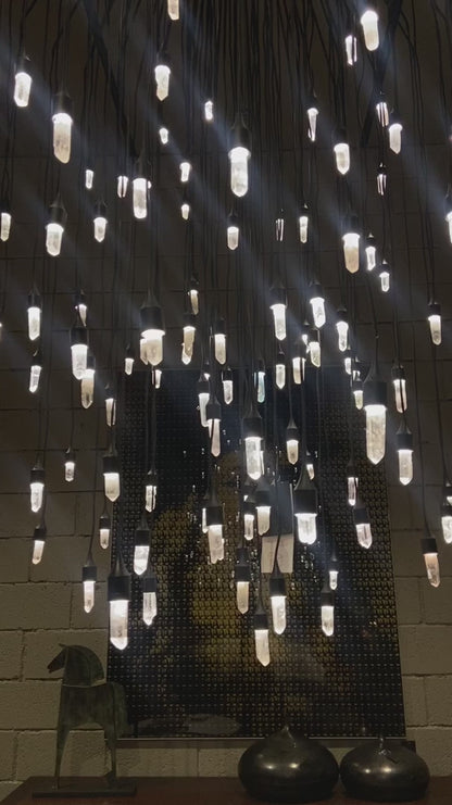 Rock Crystal Raindrop Chandelier for Living Room/Dining Room/Staircase/Foyer