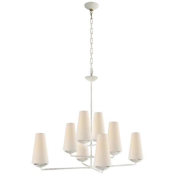 Vertical Chandelier in Bronze/Black/White Finish Color