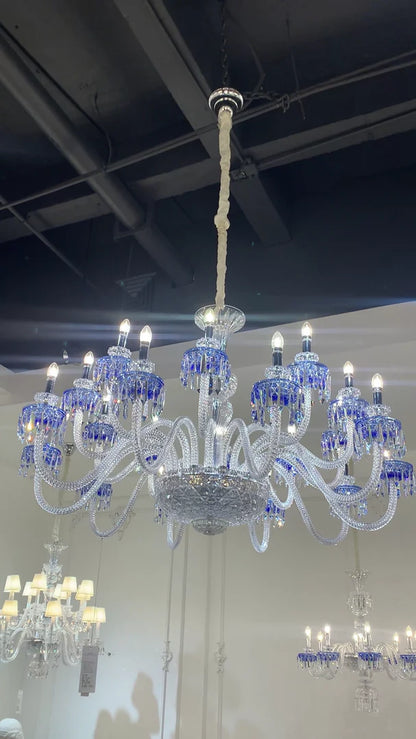 Modern Fancy Blue Crystal Chandelier for Livng Room/Bedroom