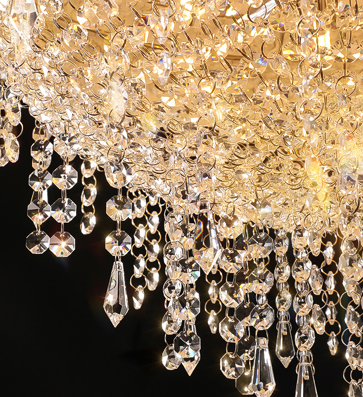 Designer Model Modern Art Half Dome Crystal Pendant Chandelier for Dining/Living Room