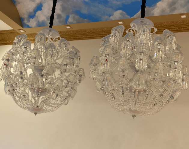 Extra Large Luxury Candle Shade Crystal Pendant Sphere Chandelier for Living Room/Foyer