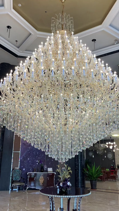 Extra Large Multi-tiered Candle Light Crystal Chandelier for Hotel/Restaurant