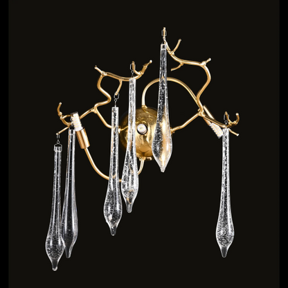 Modern Branch Air Bubble Raindrop Crystal Pendant Wall Light for Bedside/Stairs/Hallway