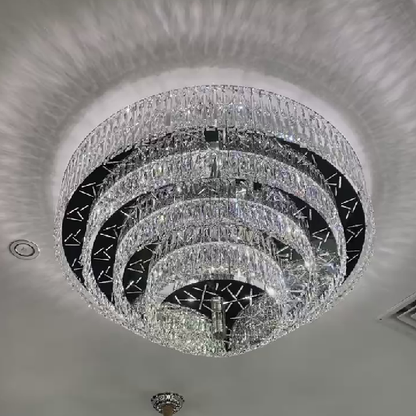 Oversized Modern Flush Mount Round Multi-tiered Ceiling Light