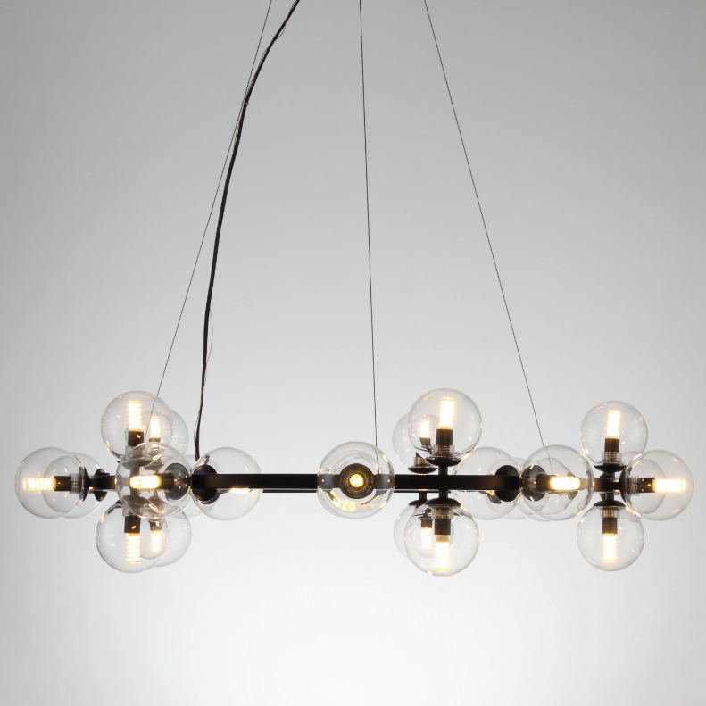 Modern Classical Round Ring Glass Bubble Shade Pendant Chandelier for Living Room/Bedroom