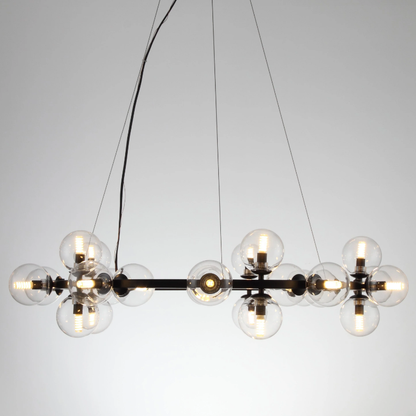 Modern Classical Round Ring Glass Bubble Shade Pendant Chandelier for Living Room/Bedroom