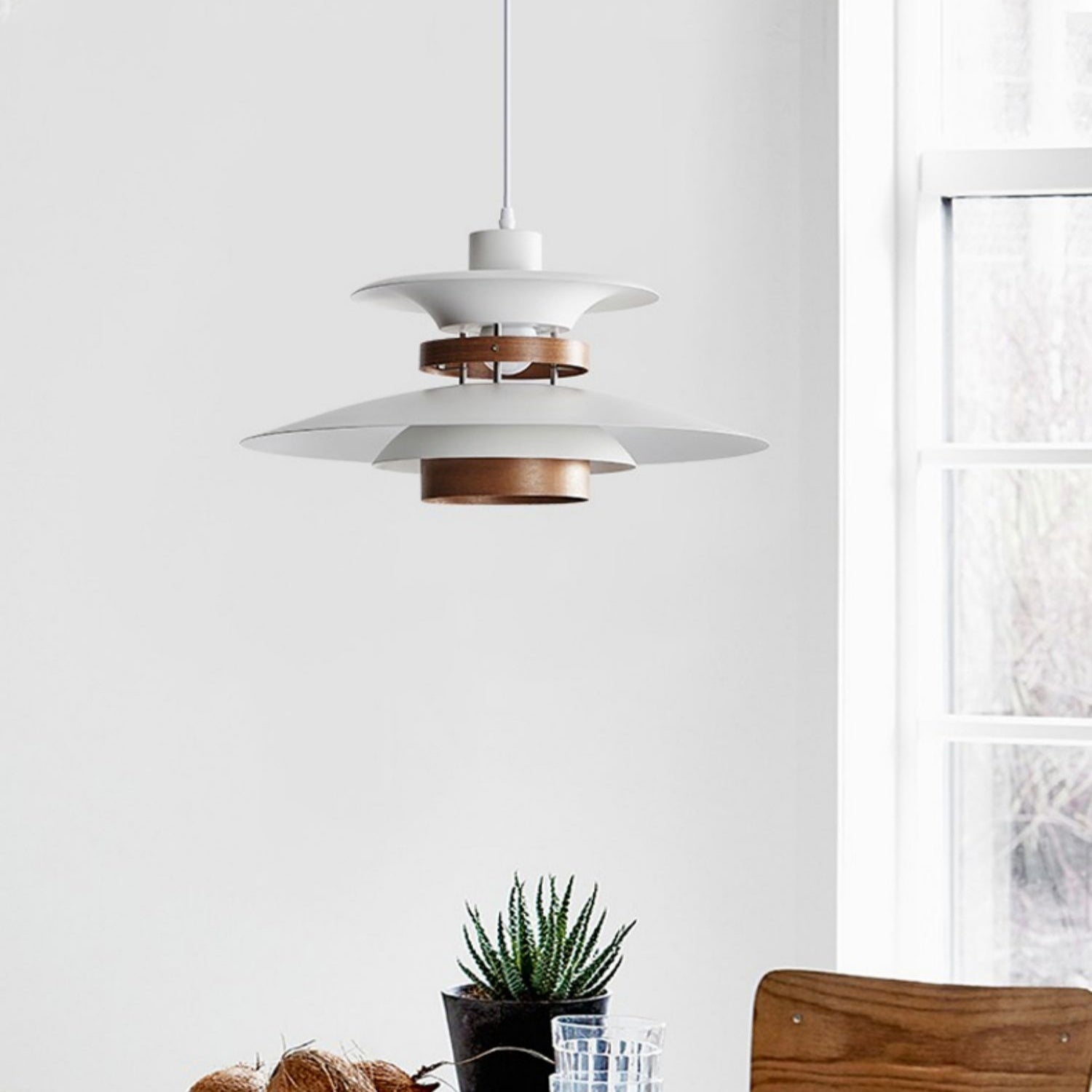 LouisPoulsenPH5MiniMonochromeWhitePendantLampClassicDiningRoomTableD15.8"*H8.7"