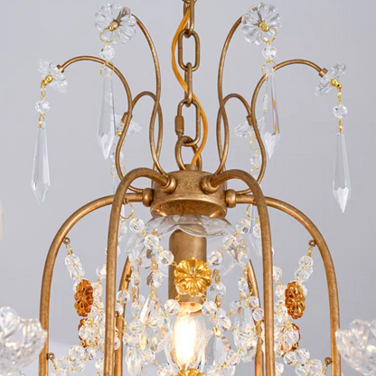Sophisticated Vintage Candle Pendant Crystal Chandelier for Cafe/Restaurant/Staircases