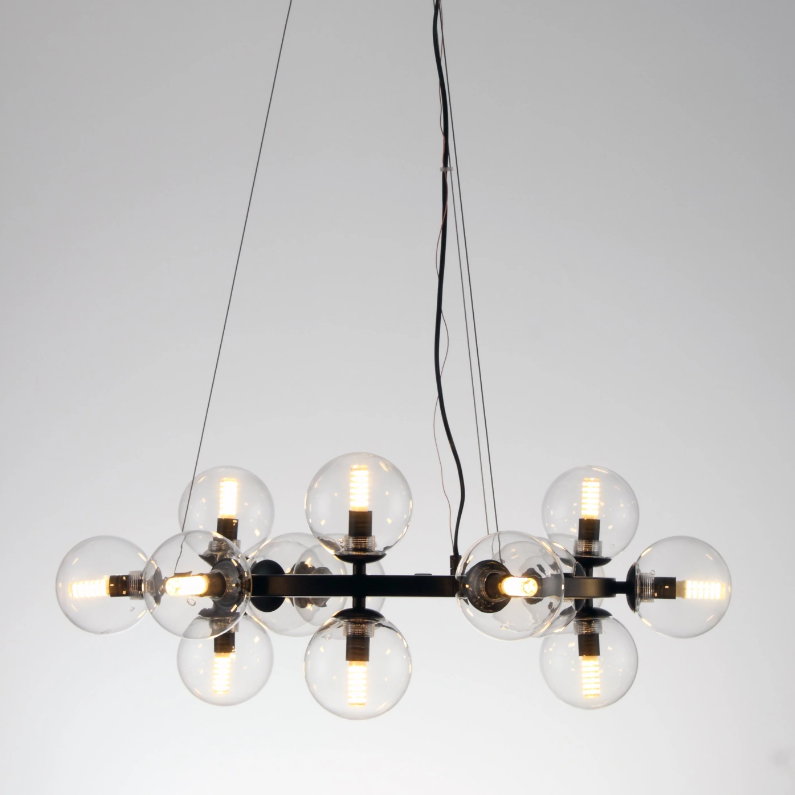 Modern Classical Round Ring Glass Bubble Shade Pendant Chandelier for Living Room/Bedroom