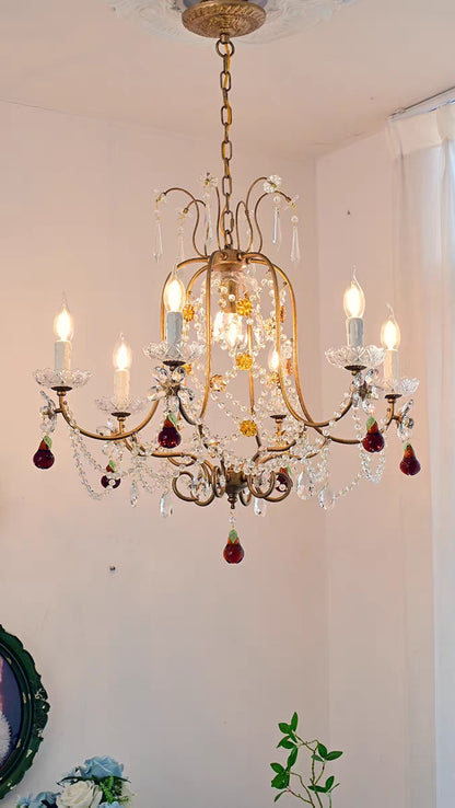 Sophisticated Vintage Candle Pendant Crystal Chandelier for Cafe/Restaurant/Staircases