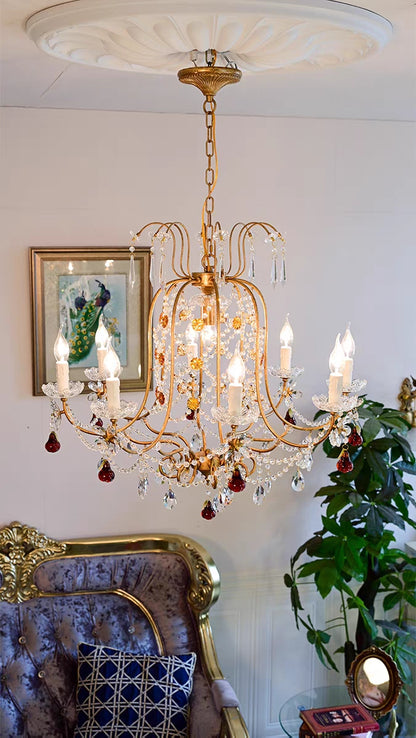Sophisticated Vintage Candle Pendant Crystal Chandelier for Cafe/Restaurant/Staircases