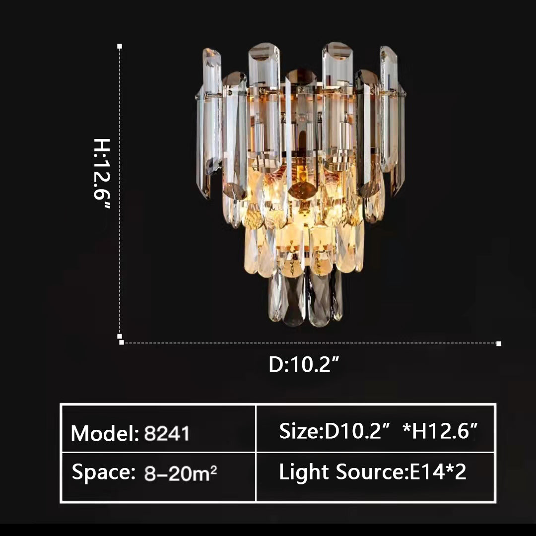 Smoke Gray Crystal Chandelier Flush-Mounted Ceiling Light Fixture Set for Dining Room/Living Room